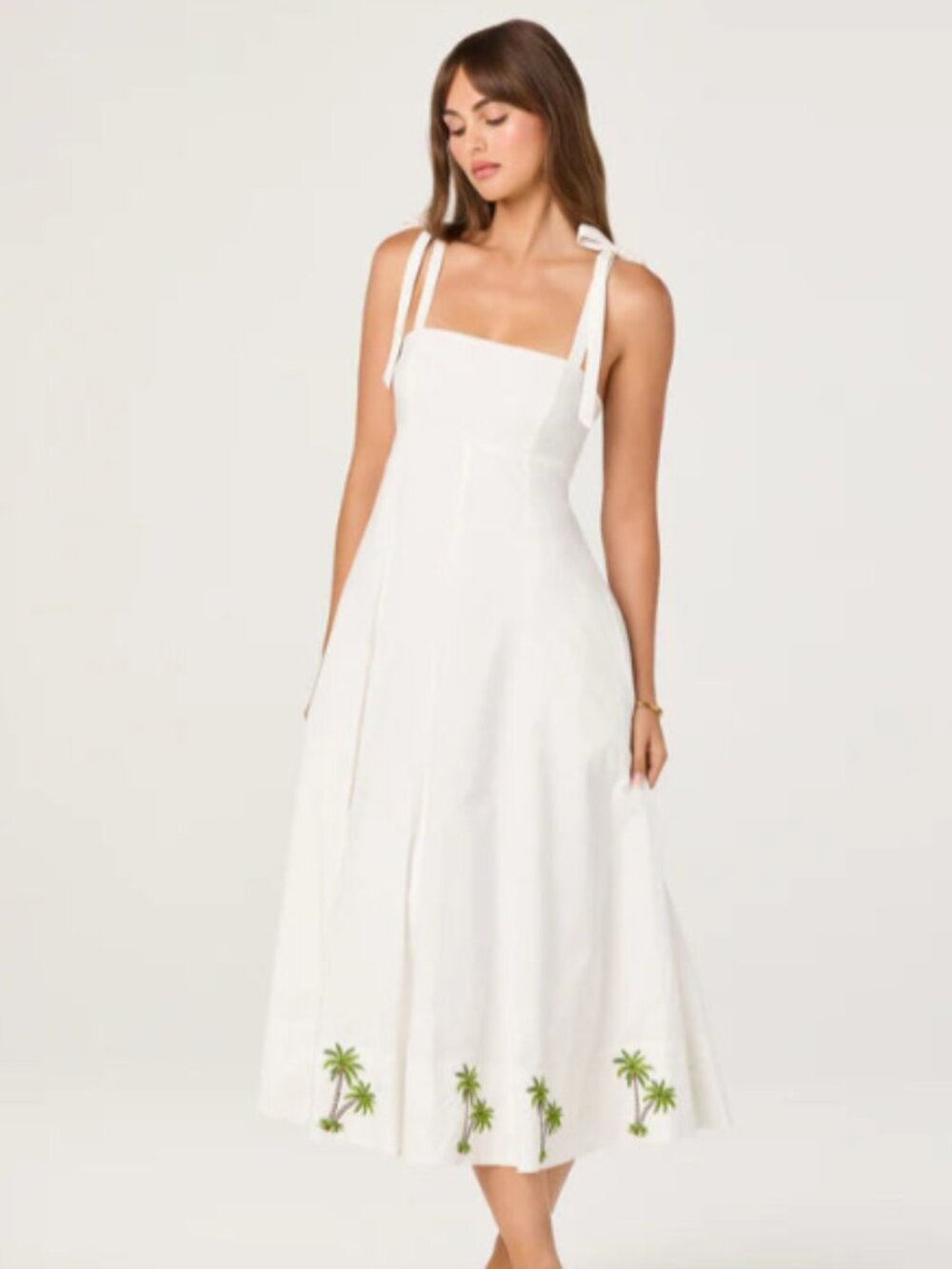 NWT ASTR the Label Shiann Embroidered Midi Dress